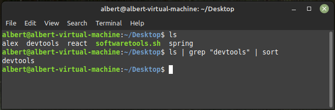 linux ls grep not working